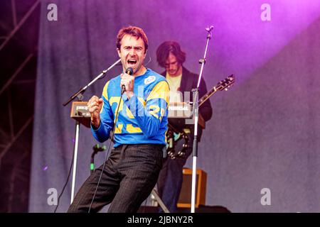 4. Juni 2022: Justin Hayward-Young von den Impfstoffen, die beim Live at Leeds in the Park Festival auftreten (Foto: © Andy von Pip/ZUMA Press Wire) Stockfoto