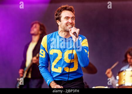 4. Juni 2022: Justin Hayward-Young von den Impfstoffen, die beim Live at Leeds in the Park Festival auftreten (Foto: © Andy von Pip/ZUMA Press Wire) Stockfoto