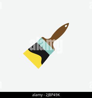 Bürstensymbol. Konstruktion, Cartoon, Sichel - Vektor Stock Vektor