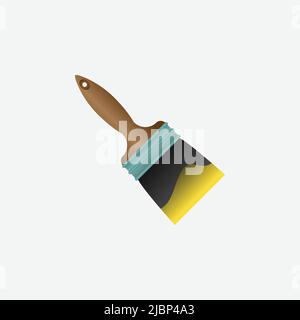 Bürstensymbol. Konstruktion, Cartoon, Sichel - Vektor Stock Vektor