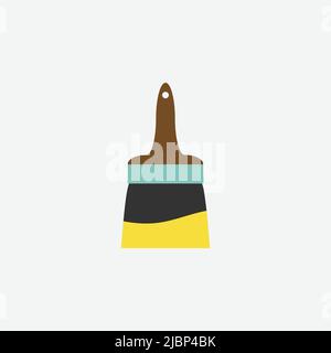 Bürstensymbol. Konstruktion, Cartoon, Sichel - Vektor Stock Vektor
