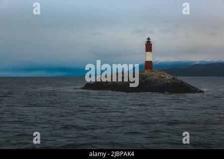 Leuchtturm Ushuaia Les Éclaireurs, Patagonien Argentinien Stockfoto