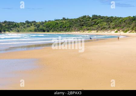 Ebbe am Diggers Beach - Coffs Harbour, NSW, Australien Stockfoto