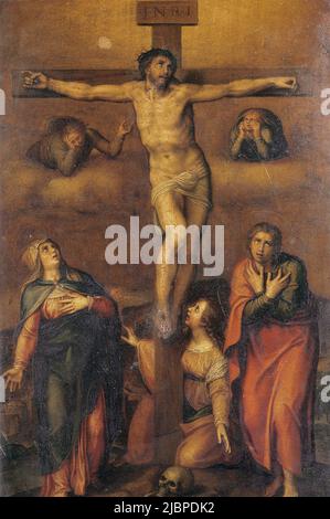 Kreuzigung Christi, Michelangelo (1475-1564) Stockfoto