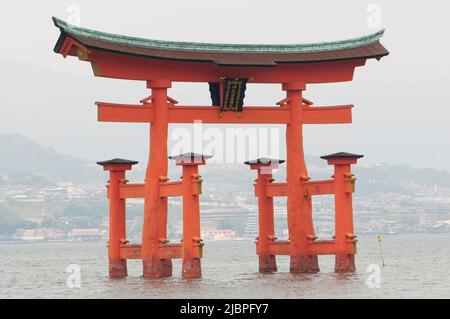 Floating Torii, Miyajima, Japan Stockfoto