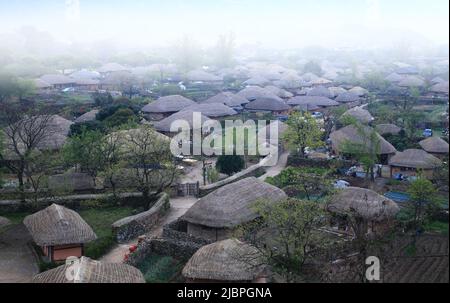 Traditionelles koreanisches Volksdorf. Stockfoto