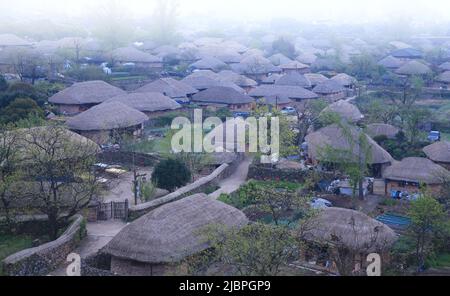 Traditionelles koreanisches Volksdorf. Stockfoto