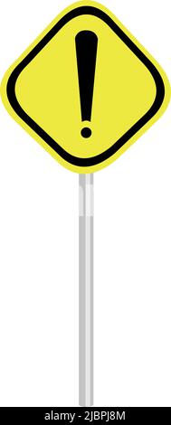 Vektordarstellung des Verkehrszeichens mit Ausrufezeichen Stock Vektor