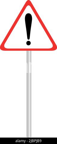 Vektordarstellung des Verkehrszeichens mit Ausrufezeichen Stock Vektor