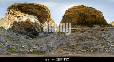 360 Grad Panorama Ansicht von Samaria Canyon 15:25