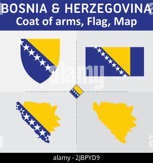 winkte Bosnien und Herzegowina Flagge. Bosnien Herzegowina Flagge auf  Fahnenstange. Vektor Emblem von Bosnien und Herzegowina 30200658 Vektor  Kunst bei Vecteezy