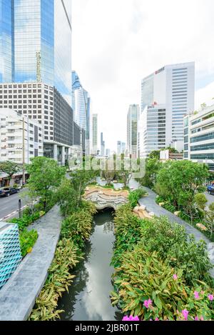 Bangkok , Thailand - 4. Juni 2022: Chongnonsi Kanal öffentlicher Park neue Öffentlichkeit in Bangkok Stockfoto