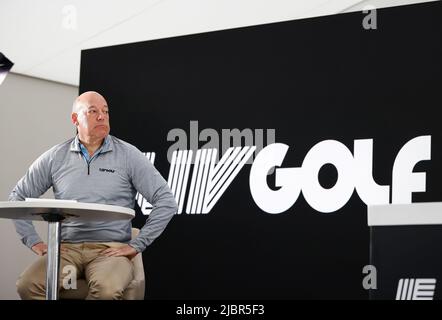 Ari Fleischer, Medienberaterin und ehemalige Pressesprecherin des Weißen Hauses beim Centurion Club, Hertfordshire, im Vorfeld der LIV Golf Invitational Series. Bilddatum: Mittwoch, 8. Juni 2022. Stockfoto