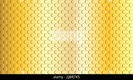 Flache, Mit Gold-Punkt-Prägung Gepräge Struktur. Abstrakte Hintergrunddesign-Vorlage. Realistische Wiedergabe. Golfball Nahtloses Muster. Stock Vektor