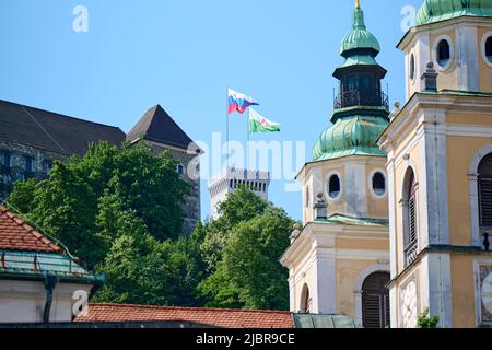 Burg von Ljubljana - Slowenien Stockfoto