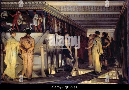 Pheidias und der Parthenon-Fries, Ölgemälde auf Leinwand von Sir Lawrence Alma Tadema, 1868-1869 Stockfoto