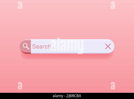 3D Suchleiste leer isoliert. Stock Vektor