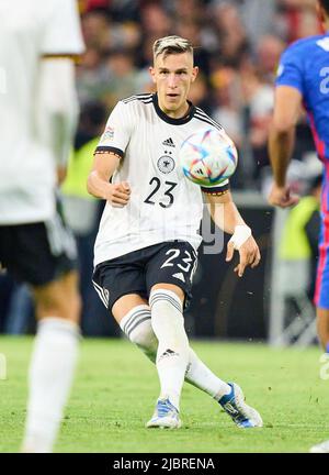 München, Deutschland. Juni 7. 2022: Nico Schlotterbeck, DFB 23 beim UEFA Nations League 2022 Spiel DEUTSCHLAND, UK. , . Am 07. Juni 2022 in München, Deutschland. Quelle: Peter Schatz/Alamy Live News Stockfoto