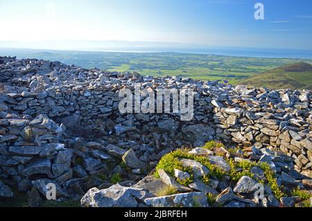 Tre'r Ceiri Hillfort in der Nähe von Llithfaen, Llyn Peninsula, Wales Stockfoto