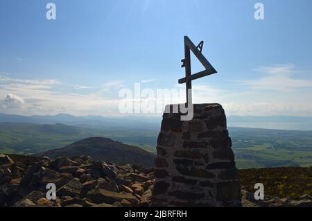 Tre'r Cieri aus der Sicht von Garn Ganol, Llyn Peninsula, Wales Stockfoto