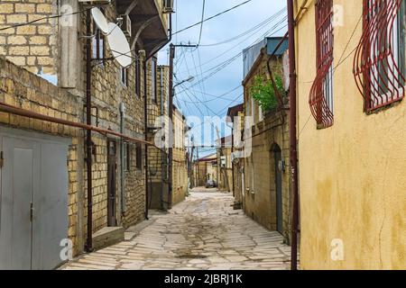 Mahallas in Derbent, alte Straßen des historischen Zentrums der Stadt, Dagestan Stockfoto