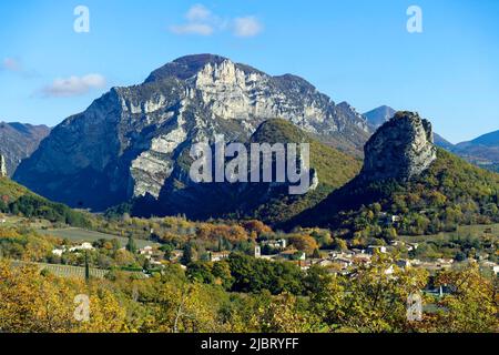 Frankreich, Drome, Saou Wald und Dorf Stockfoto