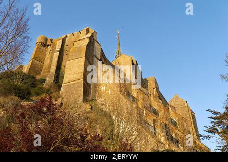 Frankreich, Manche, der Mont Saint Michel Bucht UNESCO Weltkulturerbe, Mont Saint Michel Stockfoto