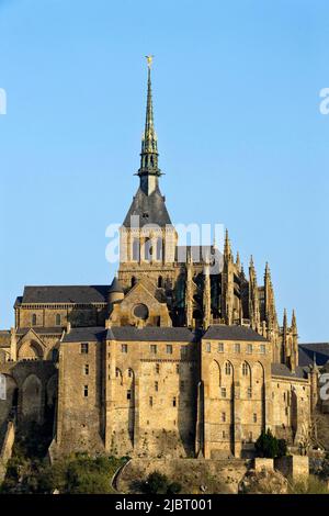 Frankreich, Manche, der Mont Saint Michel Bucht UNESCO Weltkulturerbe, Mont Saint Michel Stockfoto