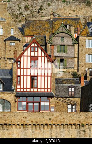 Frankreich, Manche, der Mont Saint Michel Bucht UNESCO Weltkulturerbe, Mont Saint Michel Stockfoto