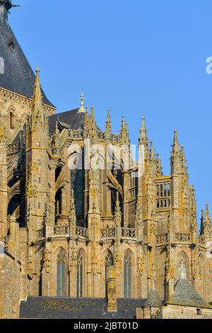 Frankreich, Manche, der Mont Saint Michel Bucht UNESCO Weltkulturerbe, Mont Saint Michel Stockfoto