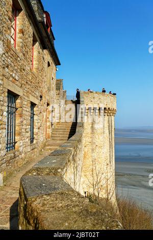 Frankreich, Manche, der Mont Saint Michel Bucht UNESCO Weltkulturerbe, Mont Saint Michel Stockfoto