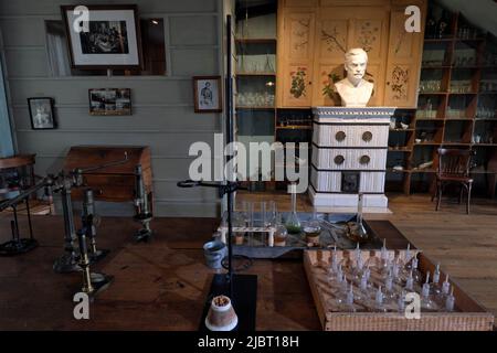 Frankreich, Jura, Arbois, La Maison de Louis Pasteur, Museum, Labor Stockfoto