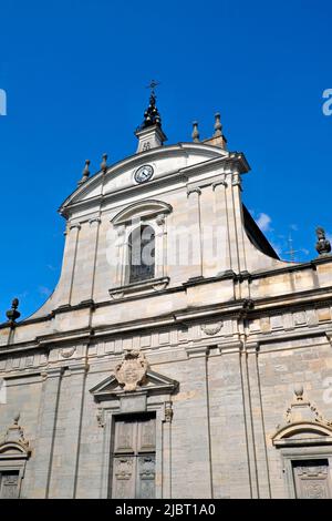 Frankreich, Doubs, Besancon, Grande Rue, Saint Maurice Kirche aus dem 18.. Jahrhundert, Fassade Stockfoto