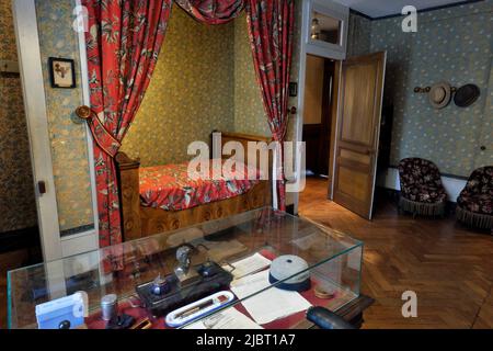 Frankreich, Jura, Arbois, La Maison de Louis Pasteur, Museum, sein Zimmer Stockfoto