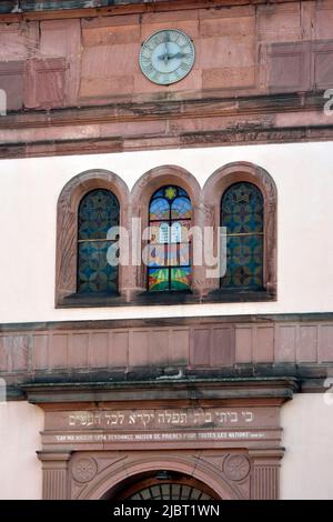 Frankreich, Haut Rhin, Colmar, Rue de la Cigogne, Synagoge aus dem 19. Jahrhundert Stockfoto