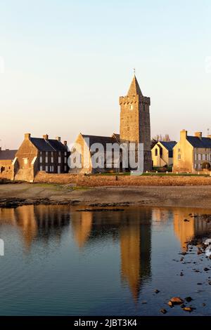 Frankreich, Manche, Cotentin, Cote des Isles, Portbail, Kirche Notre Dame Stockfoto