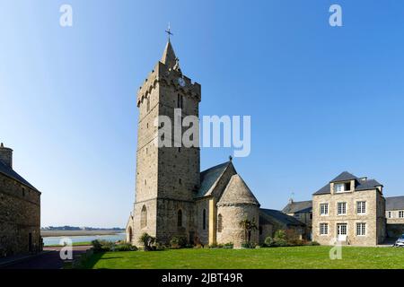 Frankreich, Manche, Cotentin, Cote des Isles, Portbail, Kirche Notre Dame Stockfoto