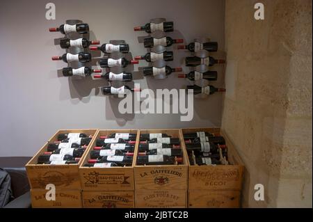 Frankreich, Gironde (33), Saint-Émilion, von der UNESCO zum Weltkulturerbe erklärt, Verkostungszone von Grands Crus Stockfoto