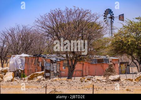 Namibia, Kunene Region, Khorixas, Herero Dorf Stockfoto