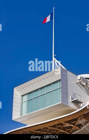 Frankreich, Mosel, Metz, Amphitheater, Centre Pompimo-Metz, Kunstzentrum, entworfen von den Architekten Shigeru Ban und Jean de Gastines Stockfoto