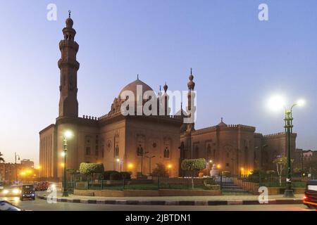 Ägypten, Kairo, Altstadt, die von der UNESCO zum Weltkulturerbe erklärt wurde, die Moscheen Sultan Hassan und Al Rifai Stockfoto