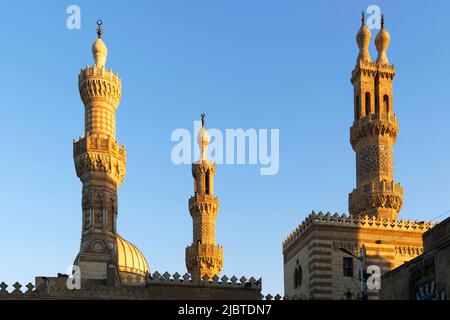 Ägypten, Kairo, islamisches Kairo, Altstadt, die von der UNESCO zum Weltkulturerbe erklärt wurde, Al Azhar Moschee Stockfoto