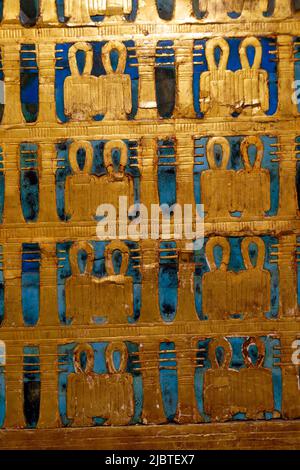 Ägypten, Kairo, Ägyptisches Museum von Kairo, Schatz von Tutanchamun, kanopischer Schrein Stockfoto