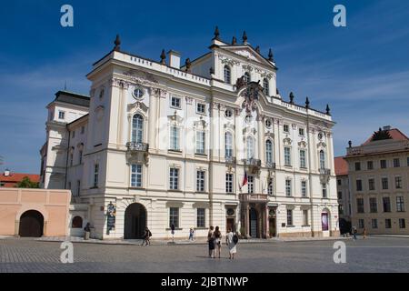 Erzbischöflicher Palast in Prag, Hradcany. Tschechische Republik. Stockfoto