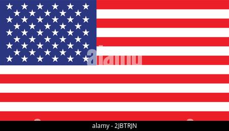 Abbildung der US-Flagge, Clipart der American-Flagge Stock Vektor