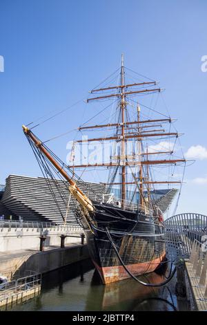 Die Entdeckung von hms startete 1789 im Hafen von dundee scotland Stockfoto