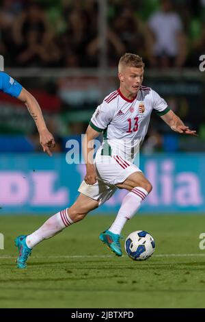 Andras Schafer (Ungarn) Während des Spiels der UEFA Natons League zwischen Italien 2-1 Ungarn im Orogel Stadium am 7. Juni 2022 in Cesena, Italien. (Foto von Maurizio Borsari/AFLO) Stockfoto