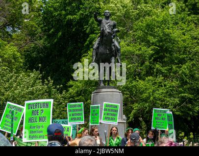 Row V wade Abtreibungsproteste im Union Square Park in Manhattan NYC Stockfoto