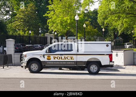 Geheimdienst Der Vereinigten Staaten. Polizeifahrzeug der uniformierten Division in Washington, D.C., USA. Stockfoto