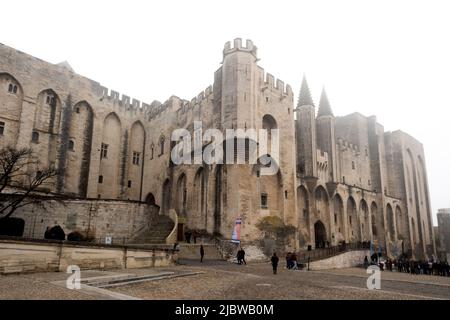 Avignon, Februar 17. 2019: Die Stadt Avignon in Südfrankreich Stockfoto